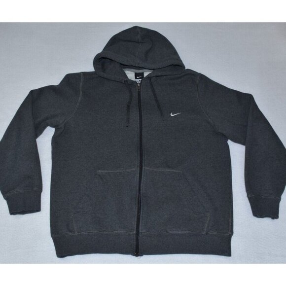 Nike Other - Nike Sportswear Club Fleece Men's Jacket Size L Hoodie Full Zip Swoosh Gray